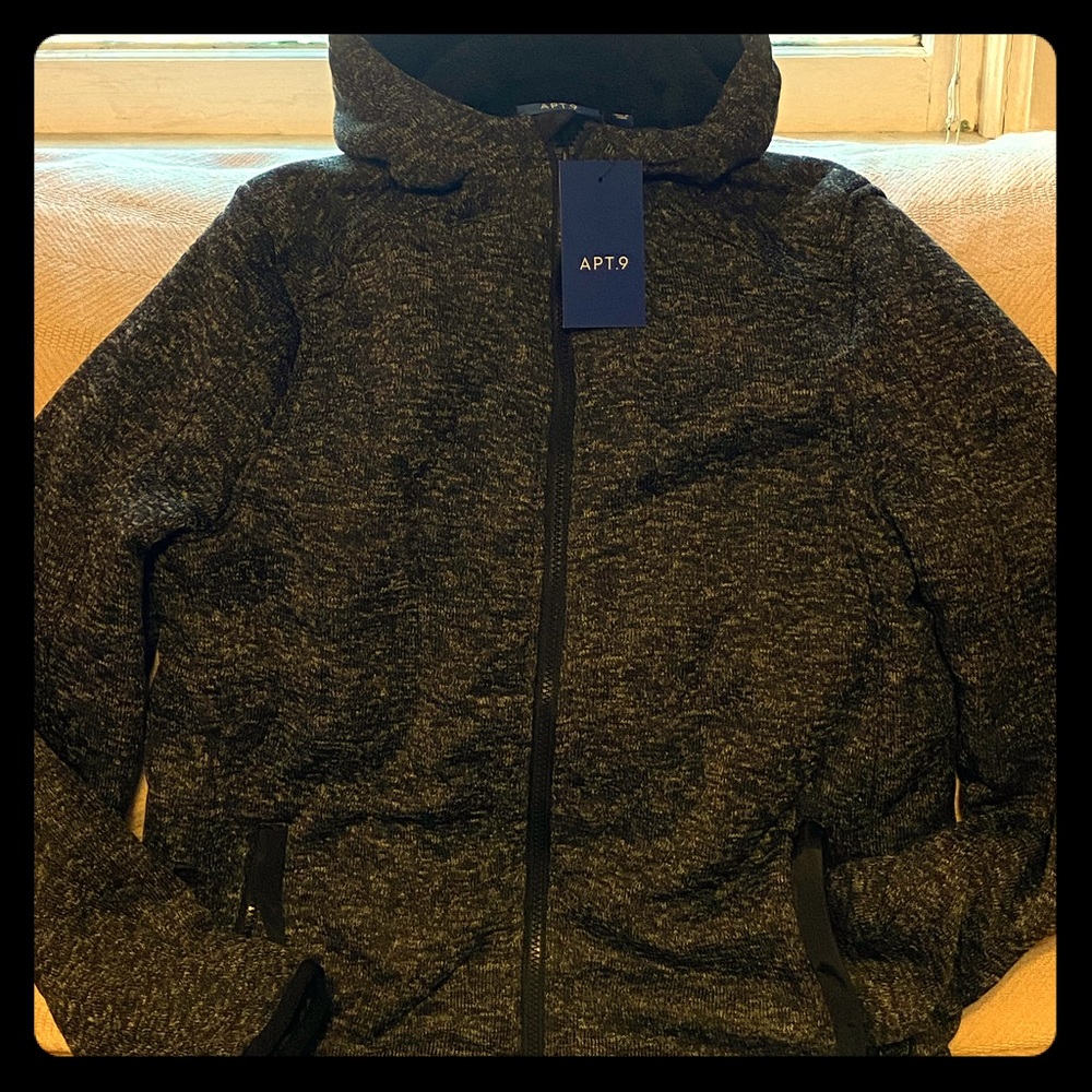 Charcoal Apt 9 Hooded Fleece Jacket